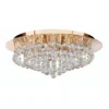 Plafón Hanna, oro, esferas de cristal, Ø 55 cm