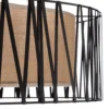 Plafón Harmony, negro, Jute natural, Ø 72 cm