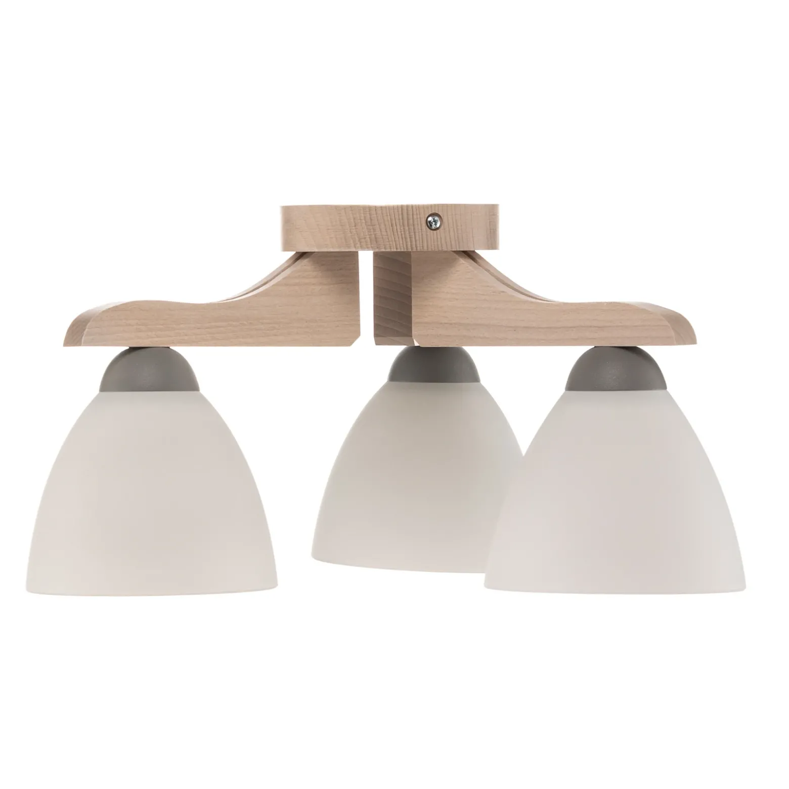 Plafón Haro, haya blanca/blanca, 3 luces