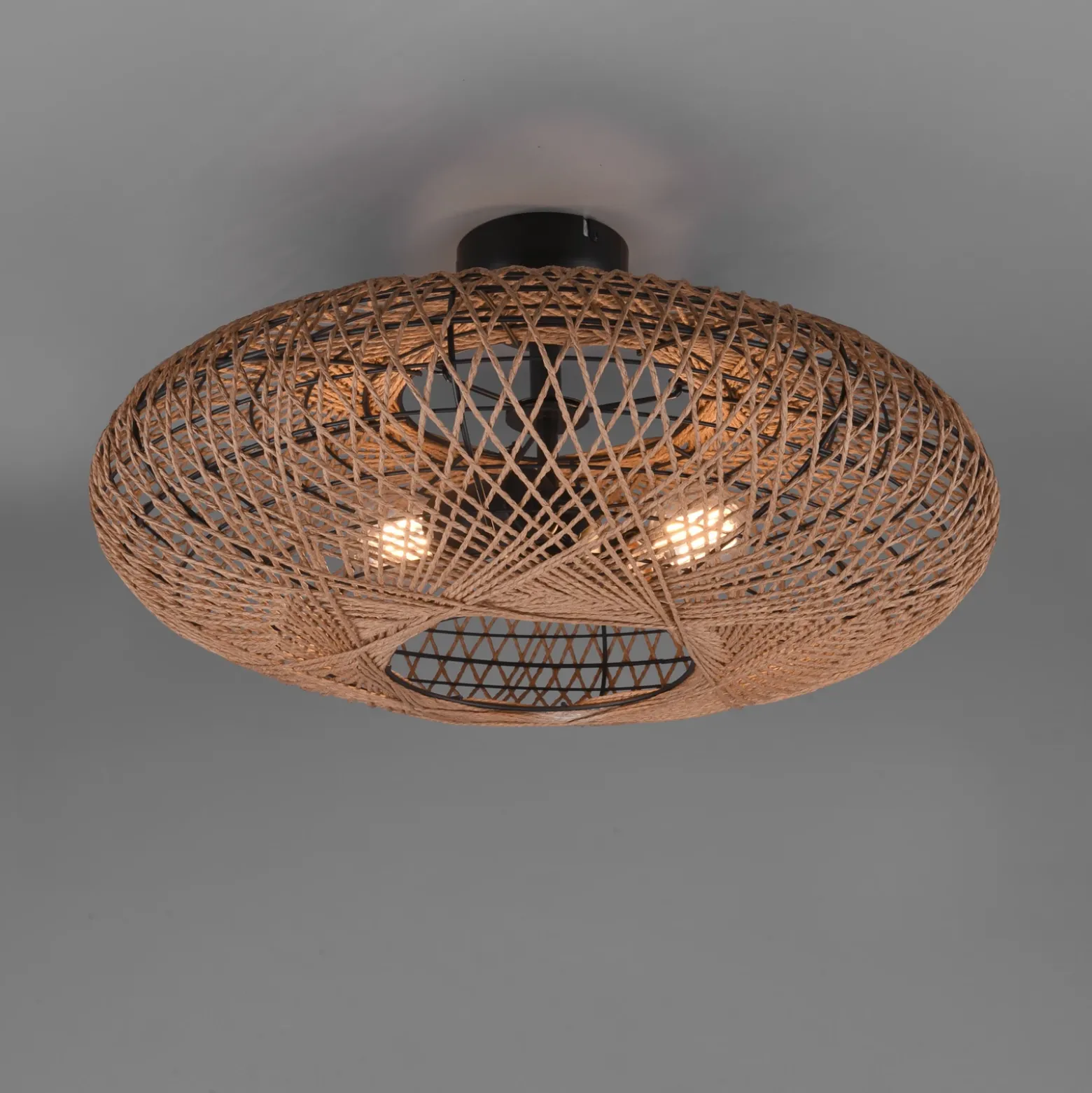 Plafón Hedda de Sisal y metal
