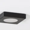 Plafón Hero, 12 x 12 cm, negro, metal, GX53