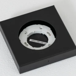 Plafón Hero, 12 x 12 cm, negro, metal, GX53