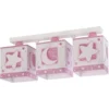Plafón infantil Moonlight, 3 luces, rosa
