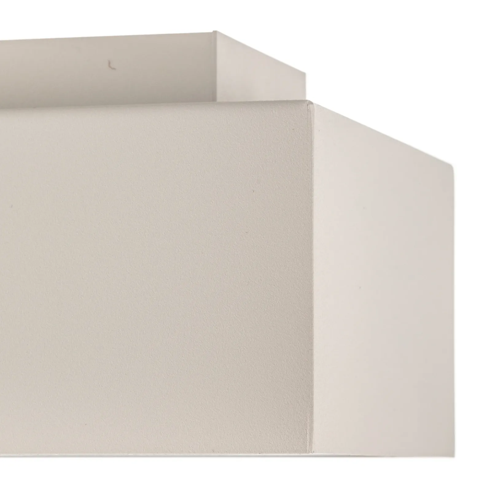 Plafón Kasi de acero en blanco, 2 luces