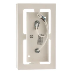 Plafón Kasi de acero en blanco, 2 luces