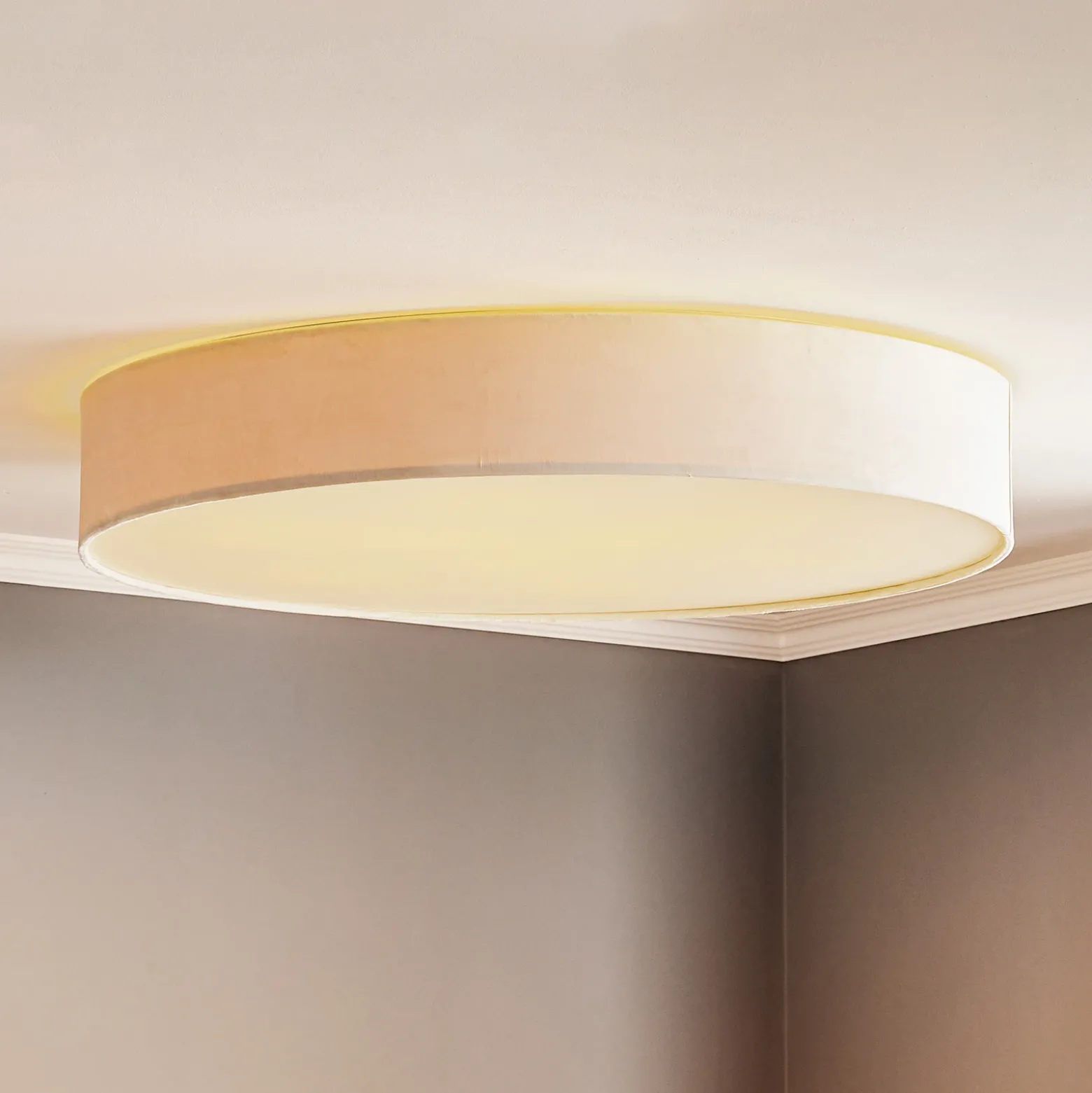 Plafón Laguna, crema, Ø 100 cm