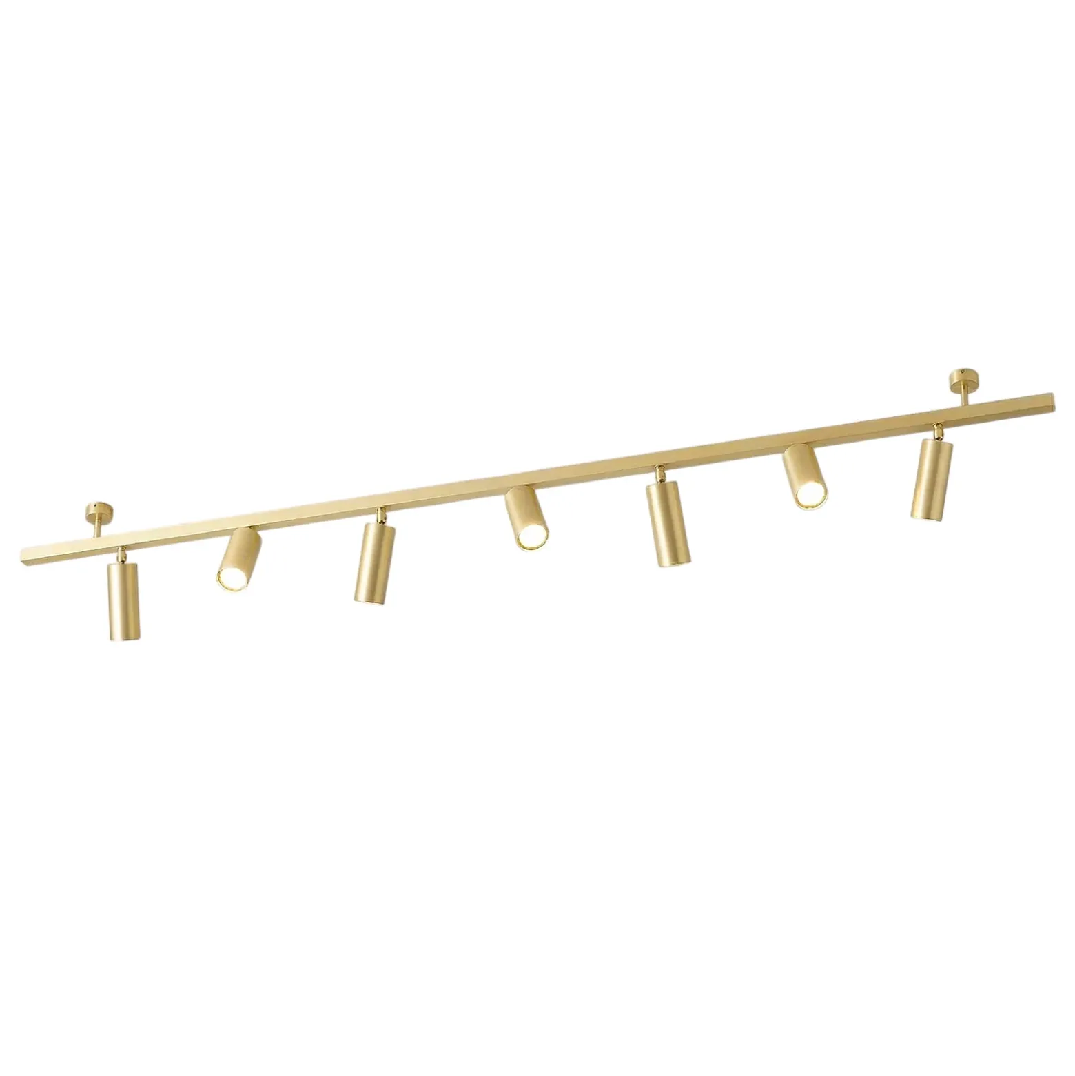 Plafón 7536, latón satinado, 7 luces, GU10
