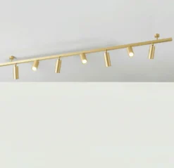 Plafón 7536, latón satinado, 7 luces, GU10