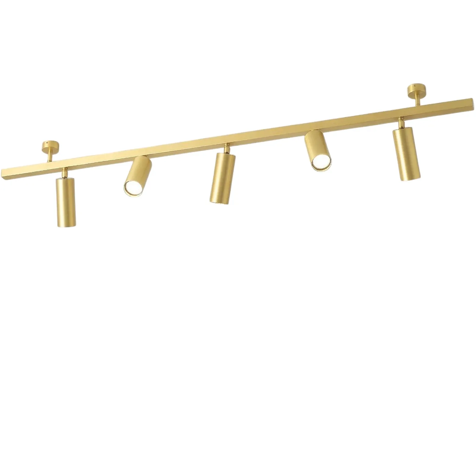 Plafón 7534, latón satinado, 5 luces, GU10