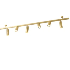 Plafón 7535, latón satinado, 6 luces, GU10