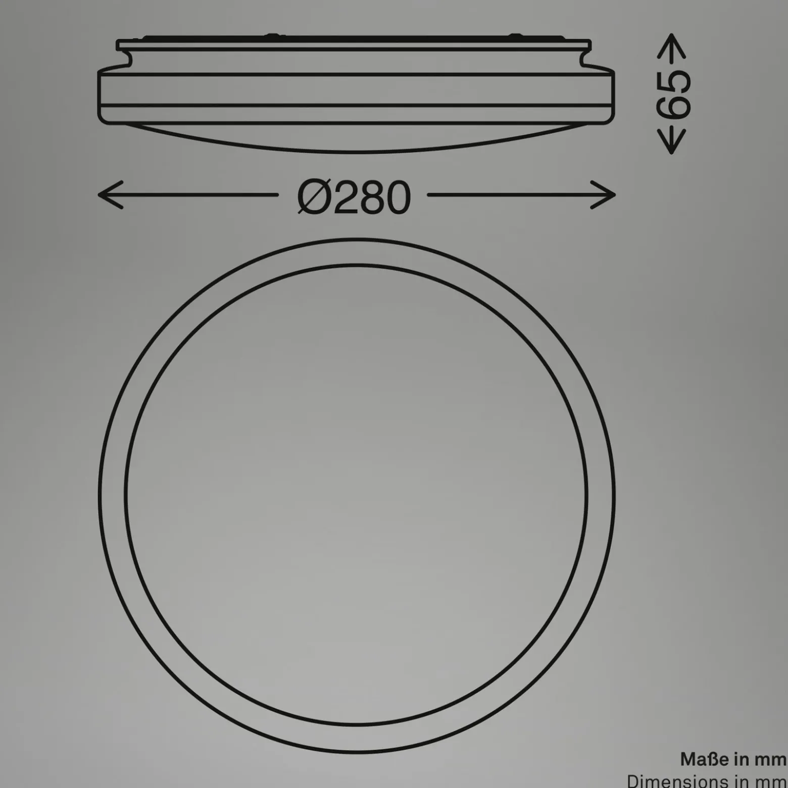 Plafón LED Acorus, Ø 28 cm, blanco/color madera, IP44