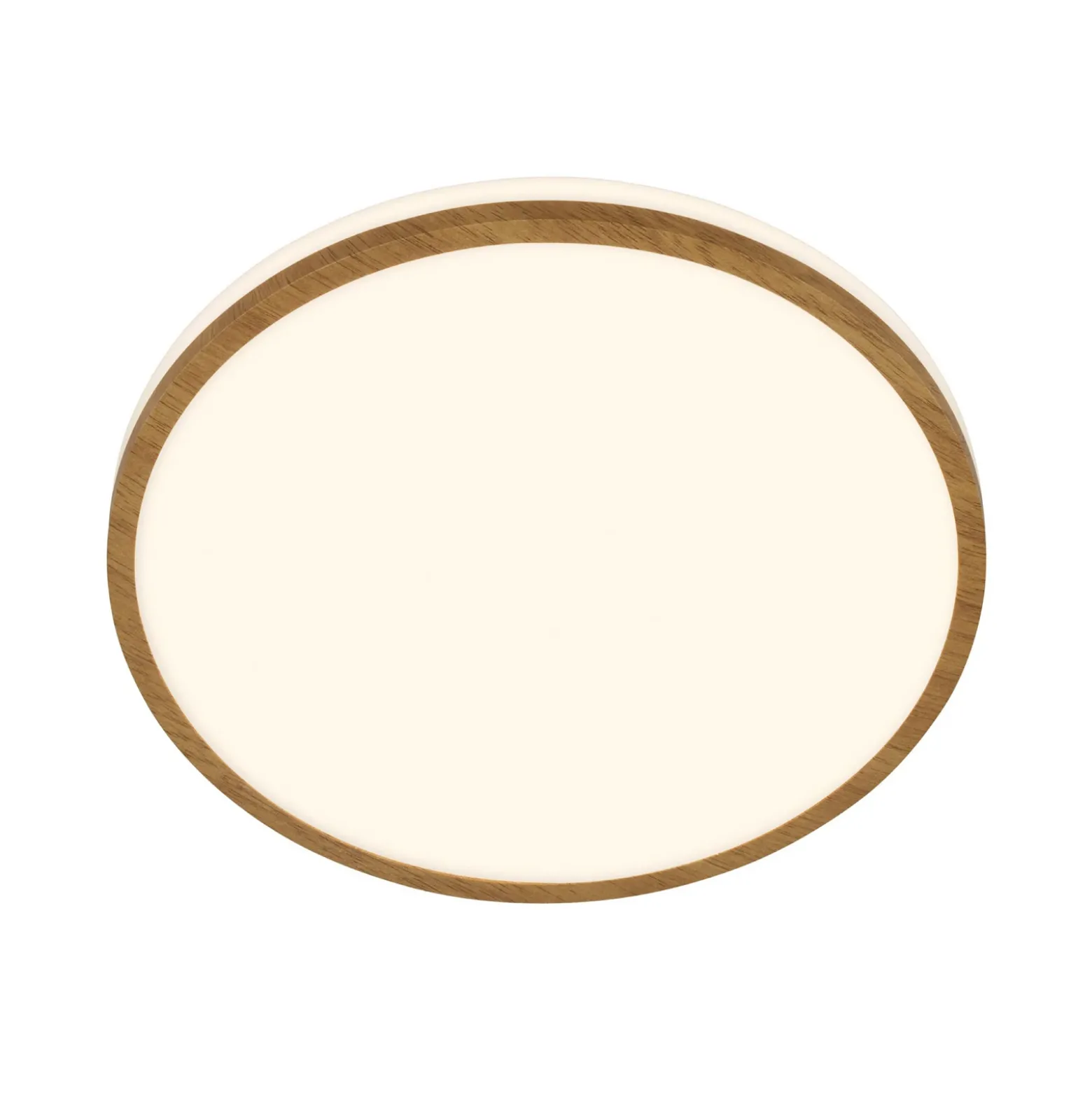 Plafón LED Acorus, Ø 28 cm, blanco/color madera, IP44