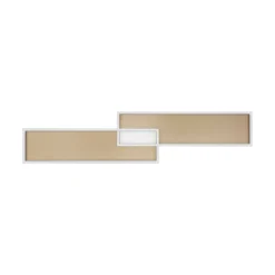 Plafón LED Amara, dos rectángulos, negro