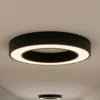 Plafón LED Arcchio Sharelyn, Ø 60 cm, negra, atenuable