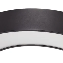 Plafón LED Arcchio Sharelyn, Ø 80 cm, negra, atenuable