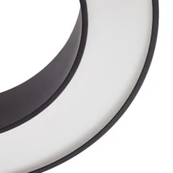 Plafón LED Arcchio Sharelyn, Ø 80 cm, negra, atenuable