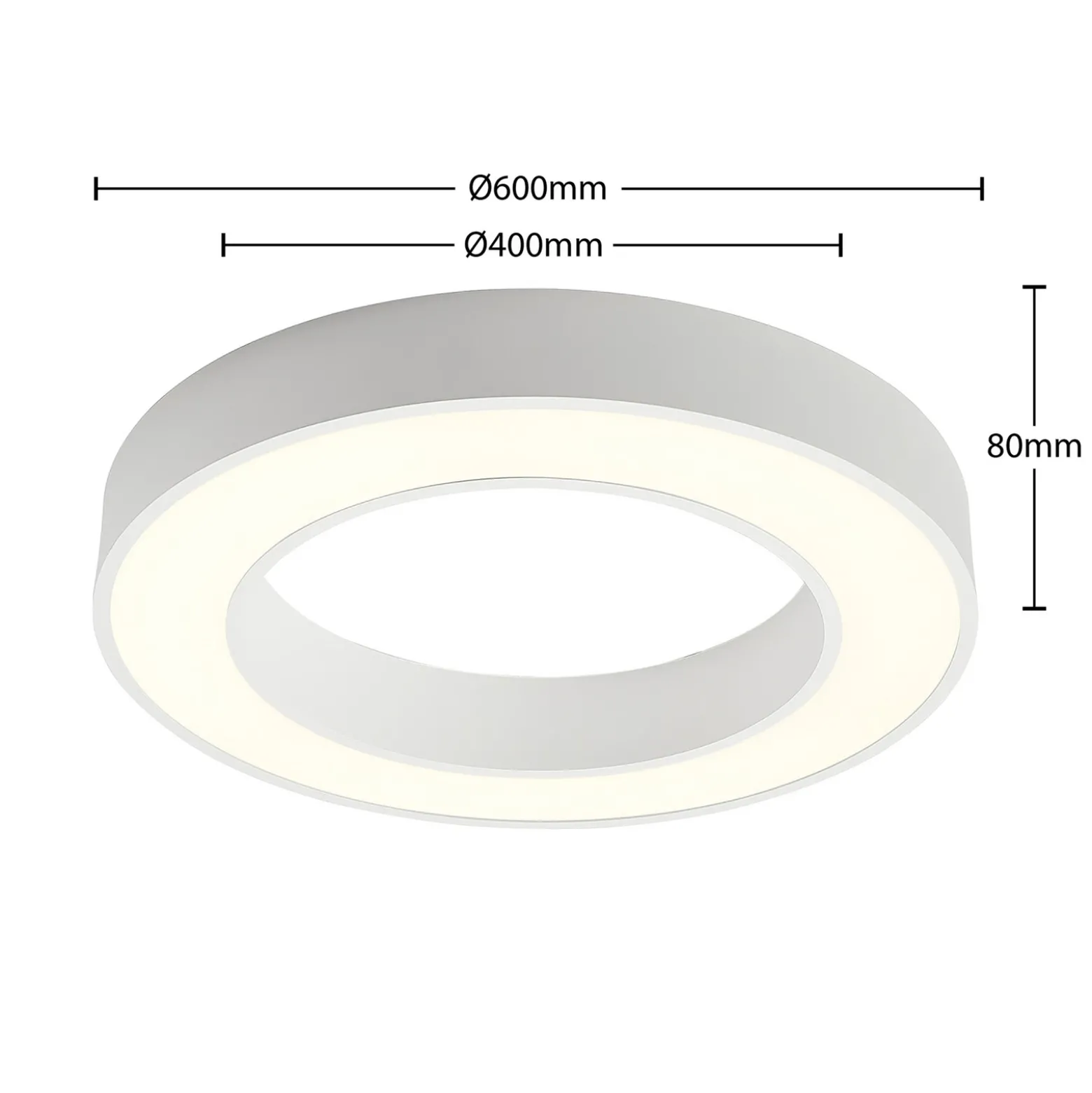 Plafón LED Arcchio Sharelyn, Ø 60 cm, blanca, atenuable