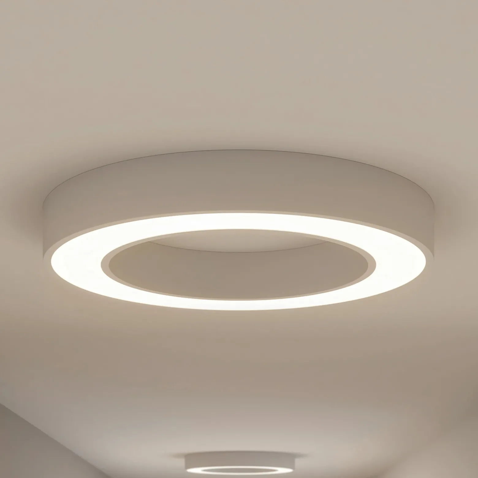 Plafón LED Arcchio Sharelyn, Ø 60 cm, blanca, atenuable