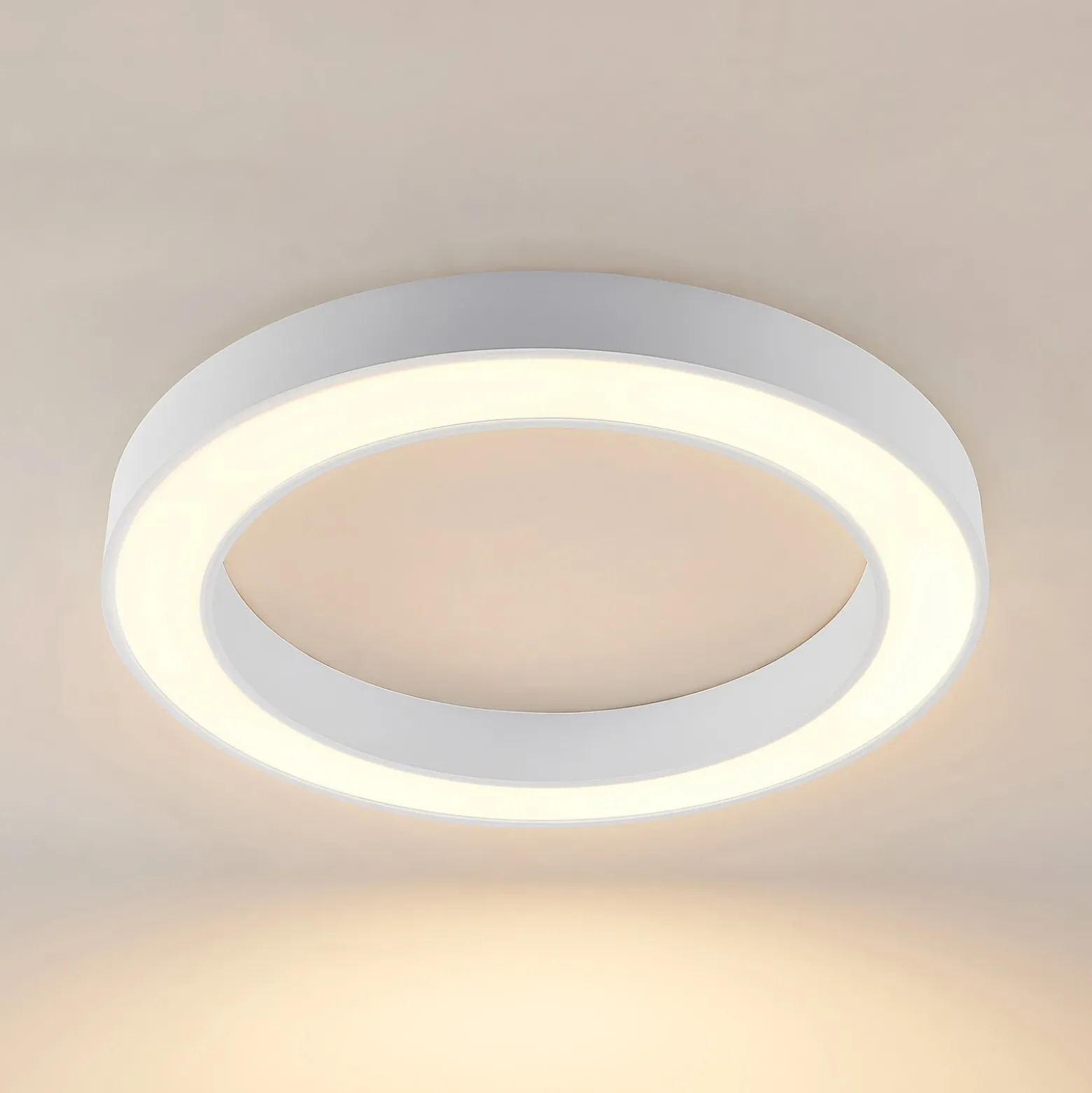 Plafón LED Arcchio Sharelyn, Ø 80 cm, blanco, atenuable