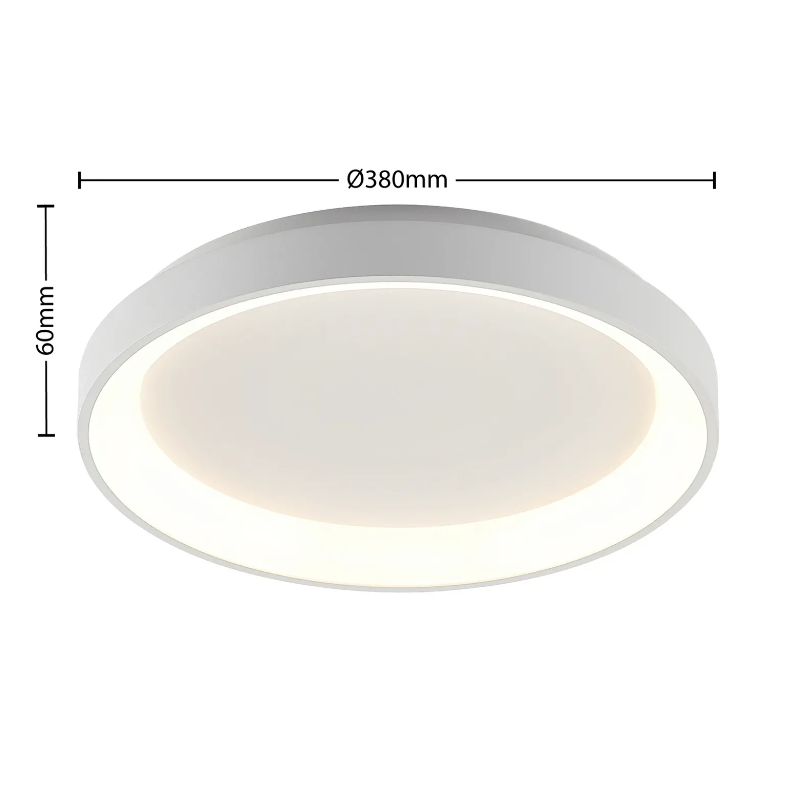 Plafón LED Arcchio Vivy, Ø 38 cm, blanco, metal
