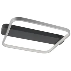 Plafón LED Ascona, negro/níquel, 28 W