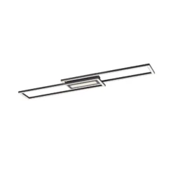 Plafón LED Asmin, CCT, negro, 95x17,5cm
