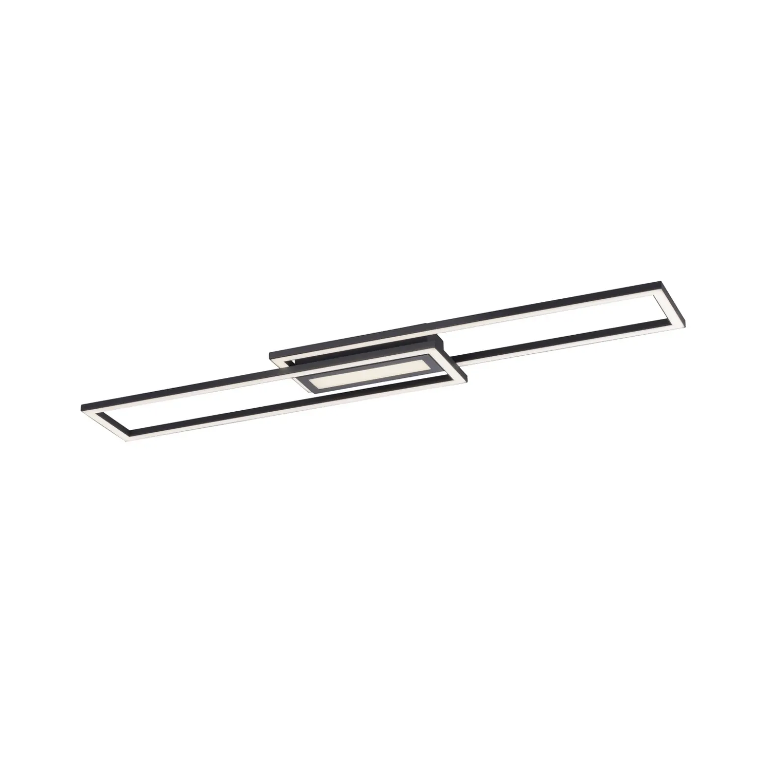 Plafón LED Asmin, CCT, negro, 95x17,5cm