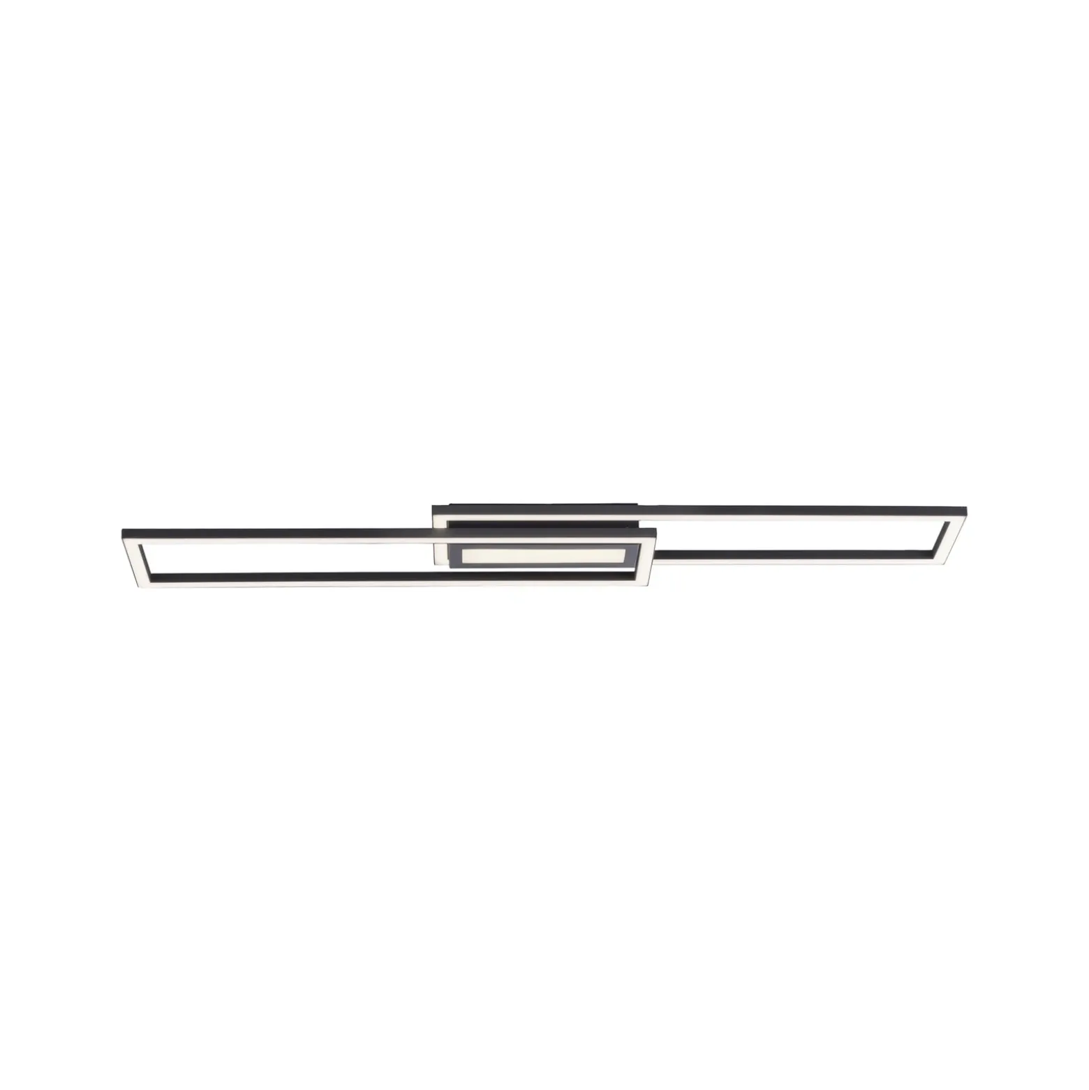 Plafón LED Asmin, CCT, negro, 95x17,5cm