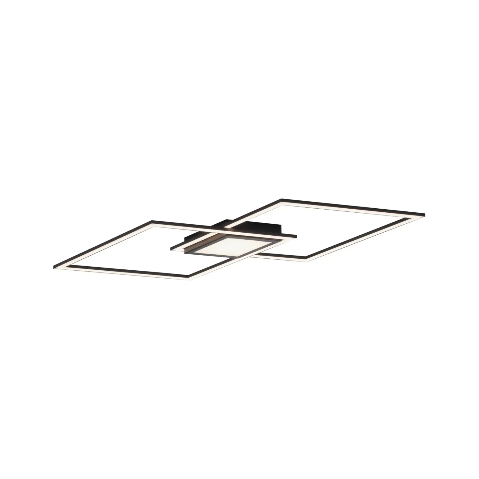 Plafón LED Asmin, CCT, negro, 106 x 37 cm