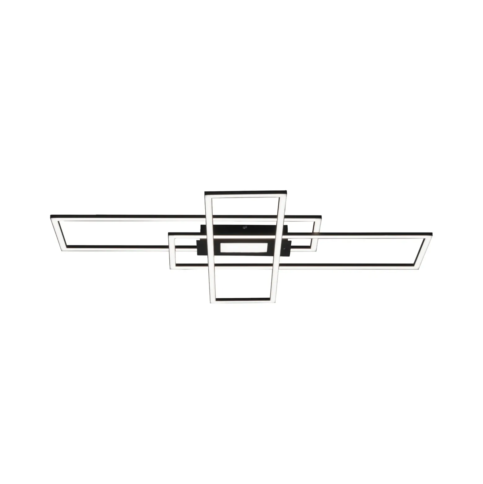 Plafón LED Asmin, CCT, negro, 98,9x69,4 cm