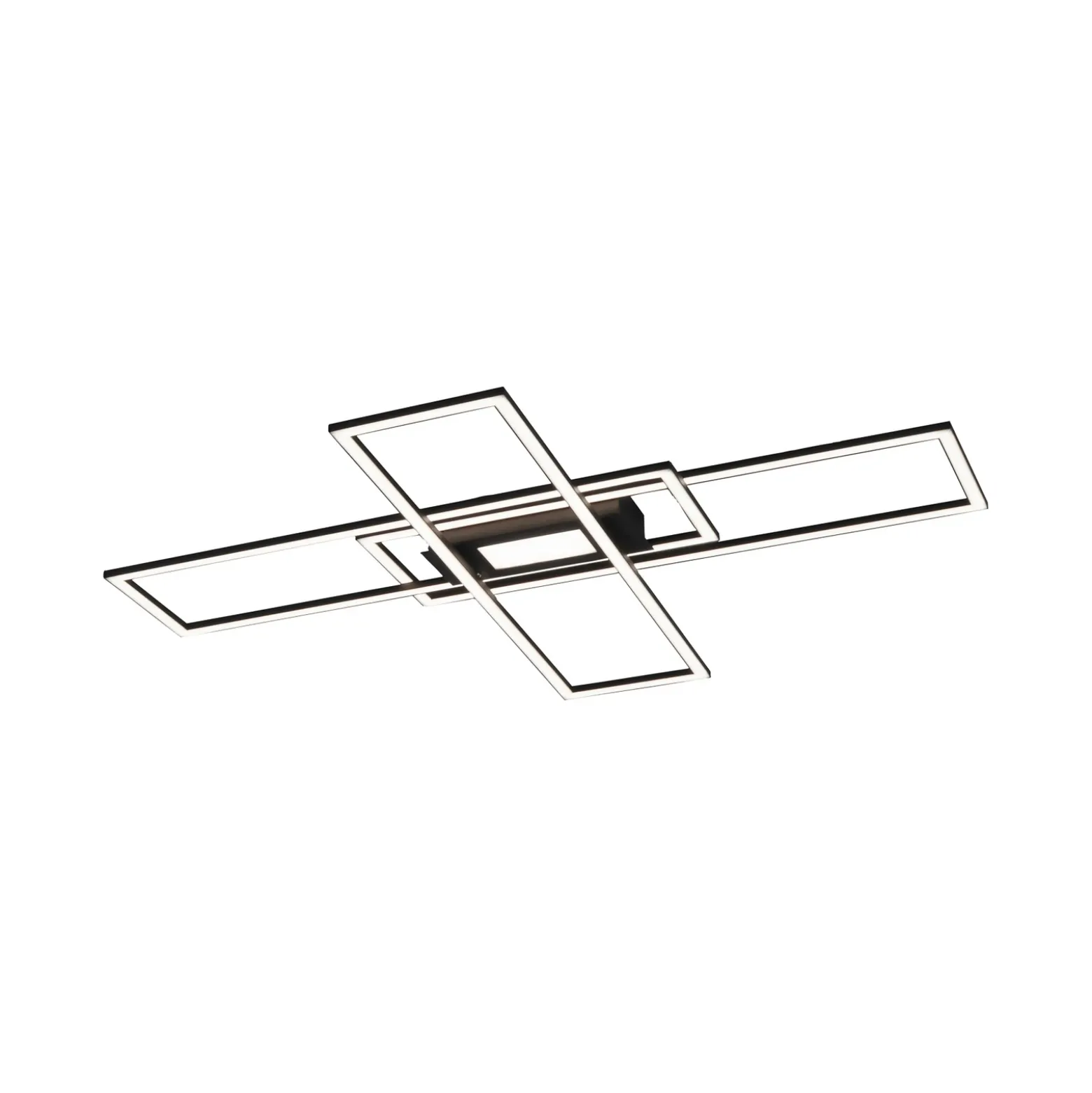 Plafón LED Asmin, CCT, negro, 98,9x69,4 cm