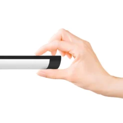 Plafón LED Batten, longitud 60 cm, aluminio, negro, 4000 K
