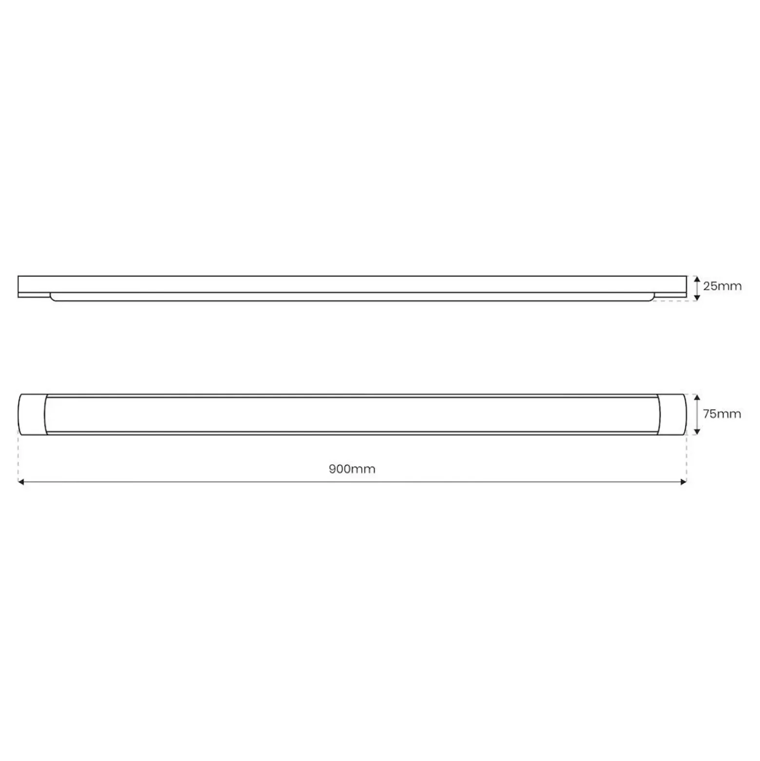 Plafón LED Batten, longitud 90 cm, aluminio, blanco, 4000 K