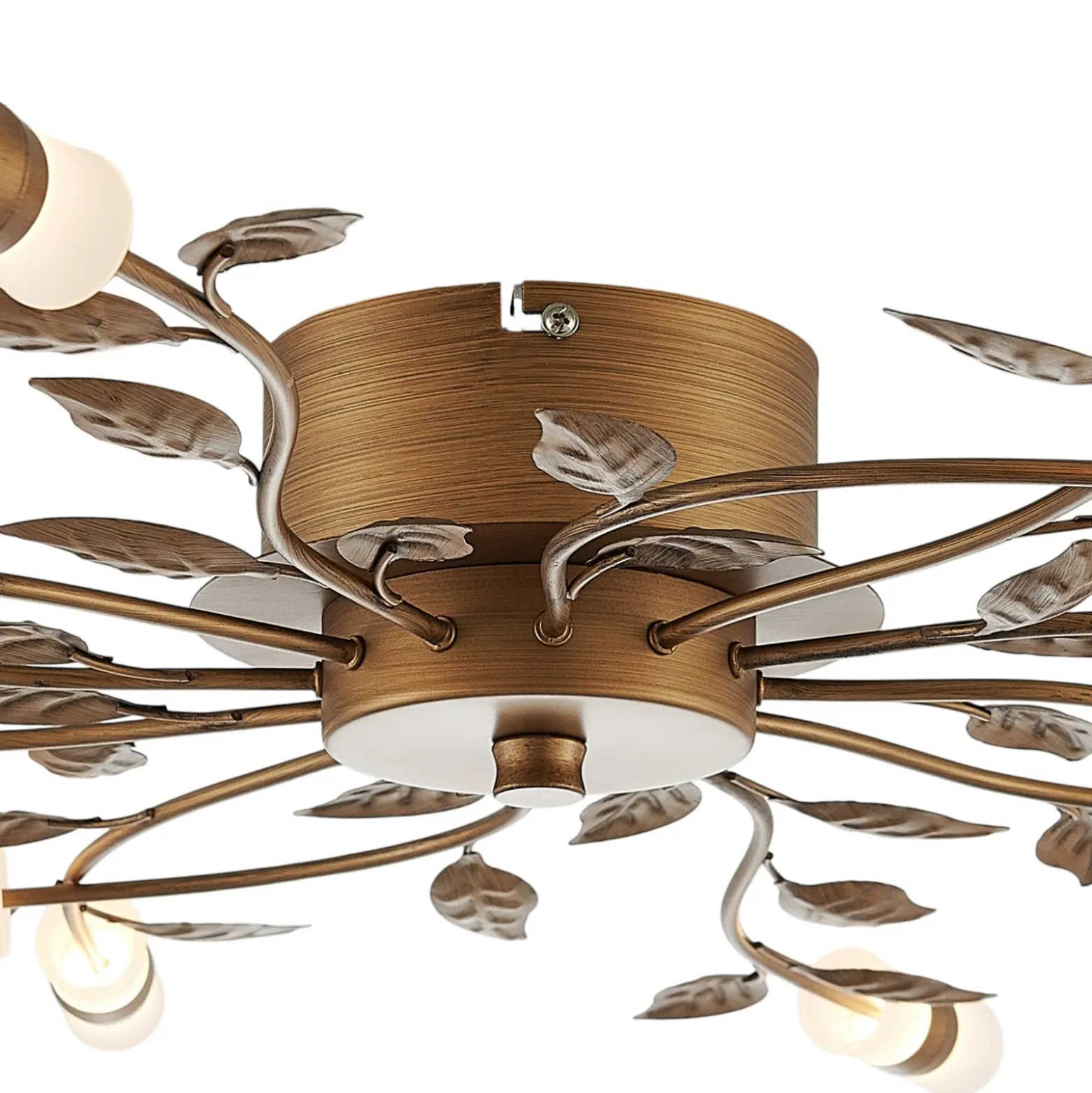 Plafón LED Bentas de Lindby, bronce, metal, Ø 80 cm