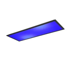 Plafón LED Beta, longitud 80 cm, negro, RGBW, CCT
