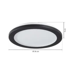 Plafón LED Camillus, redondo, Ø 26 cm