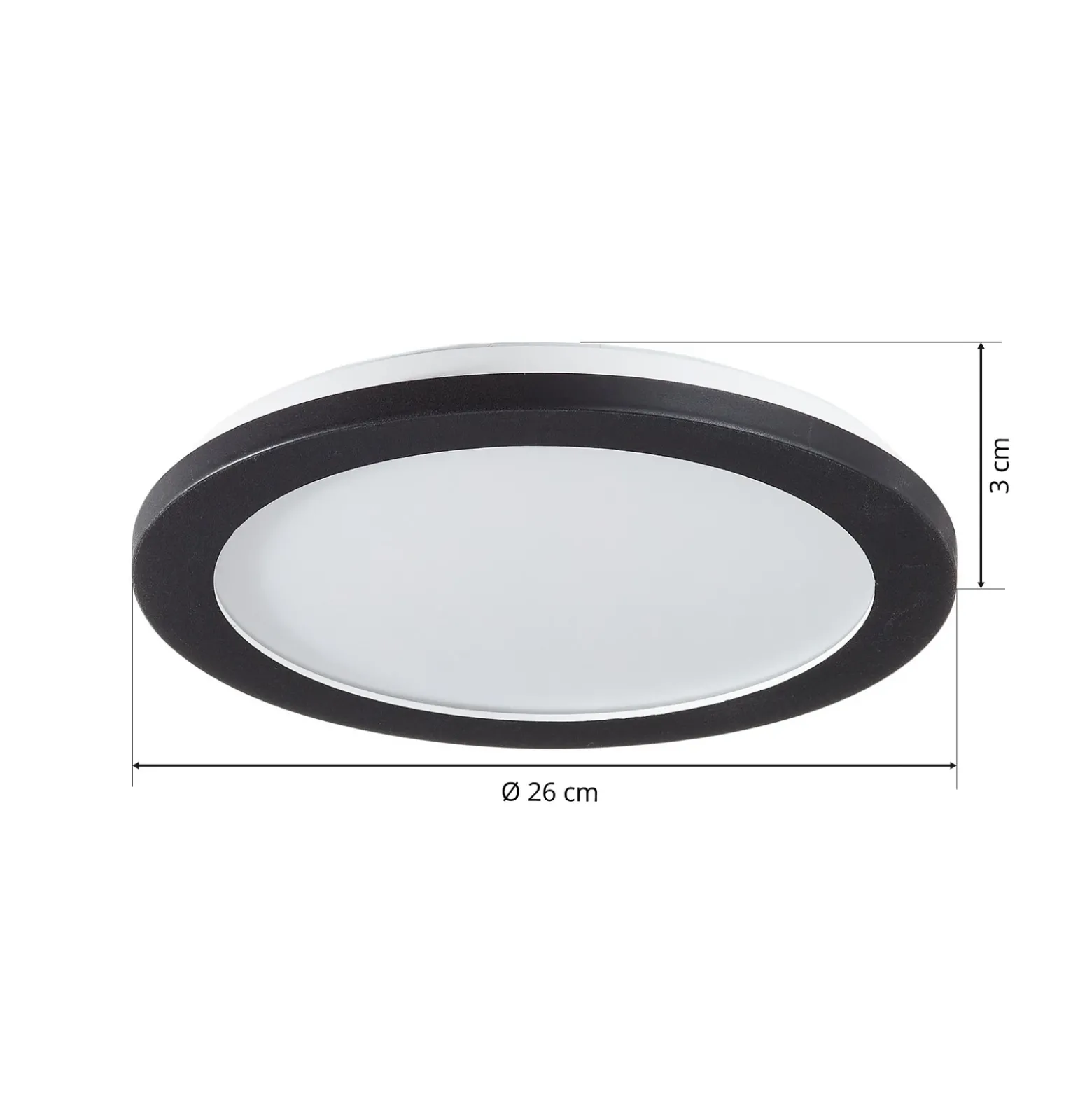 Plafón LED Camillus, redondo, Ø 26 cm