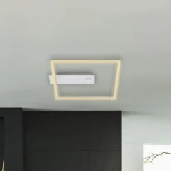 Plafón LED con sensor Nici cuadrado aluminio