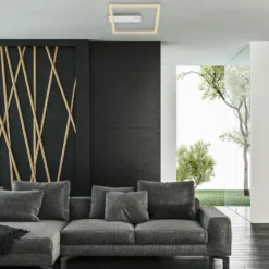 Plafón LED con sensor Nici cuadrado aluminio