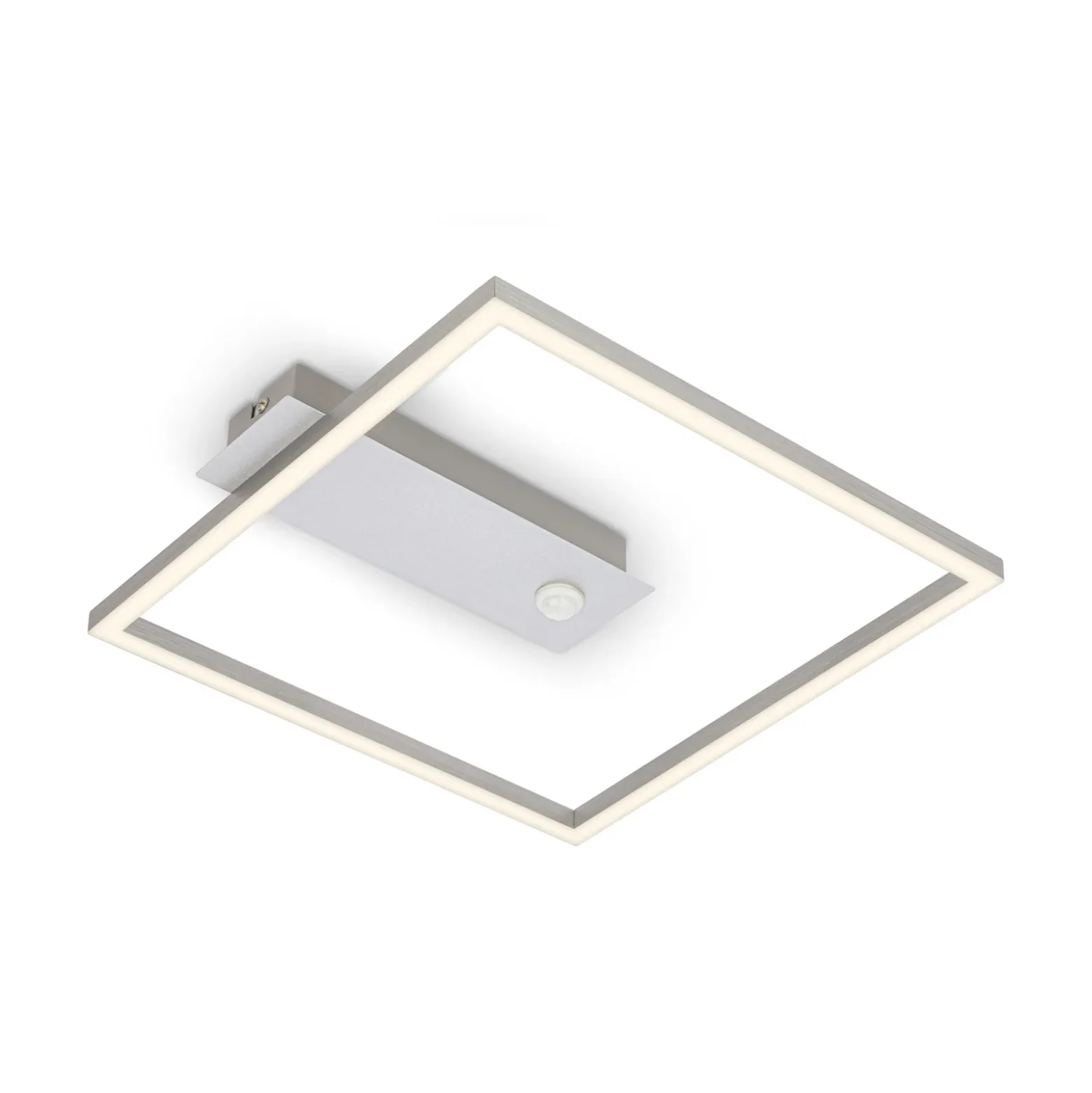 Plafón LED con sensor Nici cuadrado aluminio
