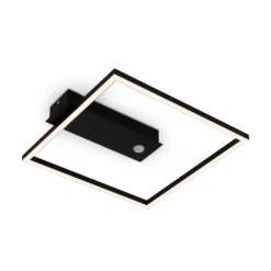 Plafón LED con sensor Nici cuadrado negro