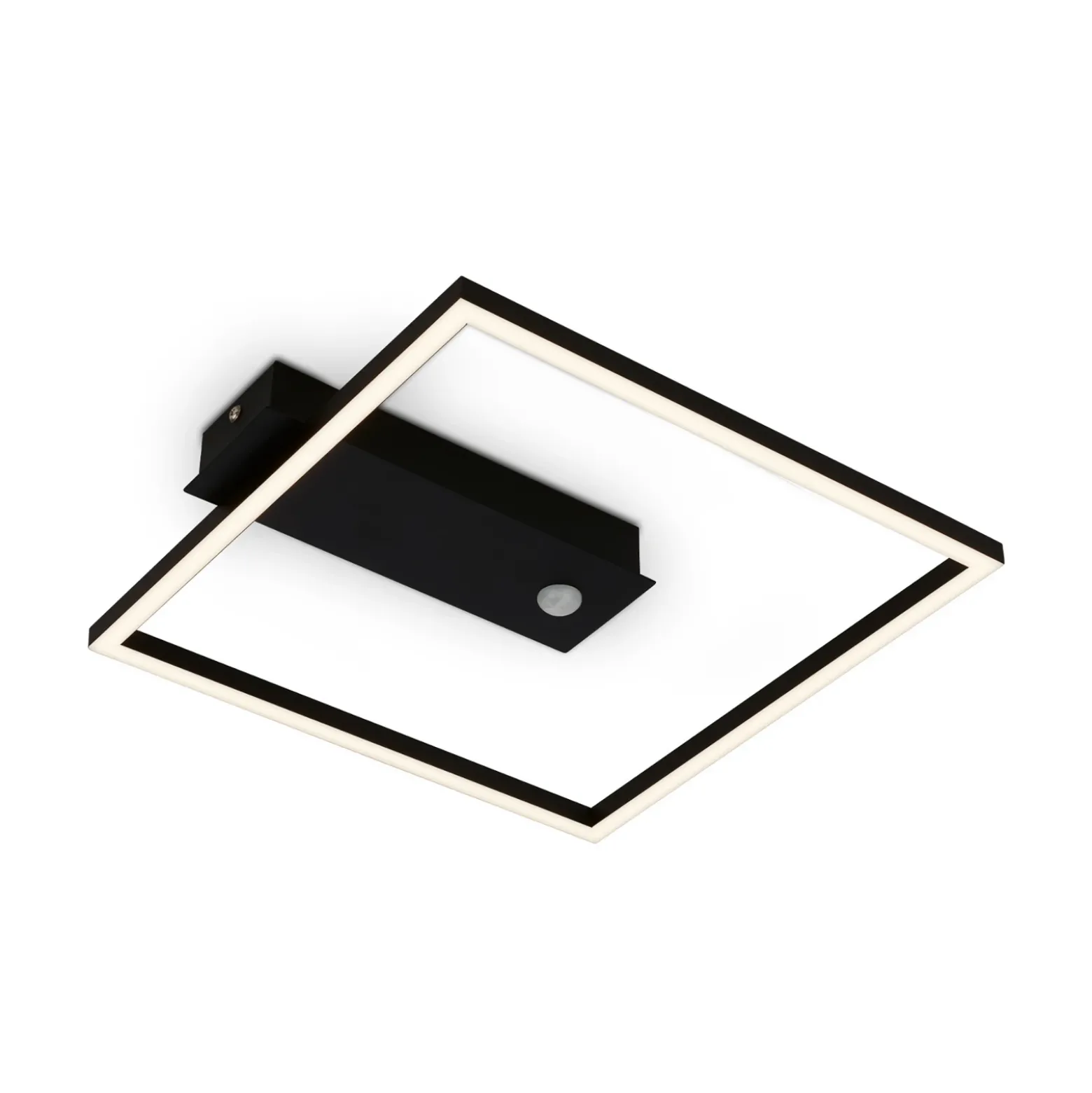 Plafón LED con sensor Nici cuadrado negro