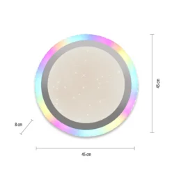 Plafón LED Cyba Stars CCT RGB-Luz lateral