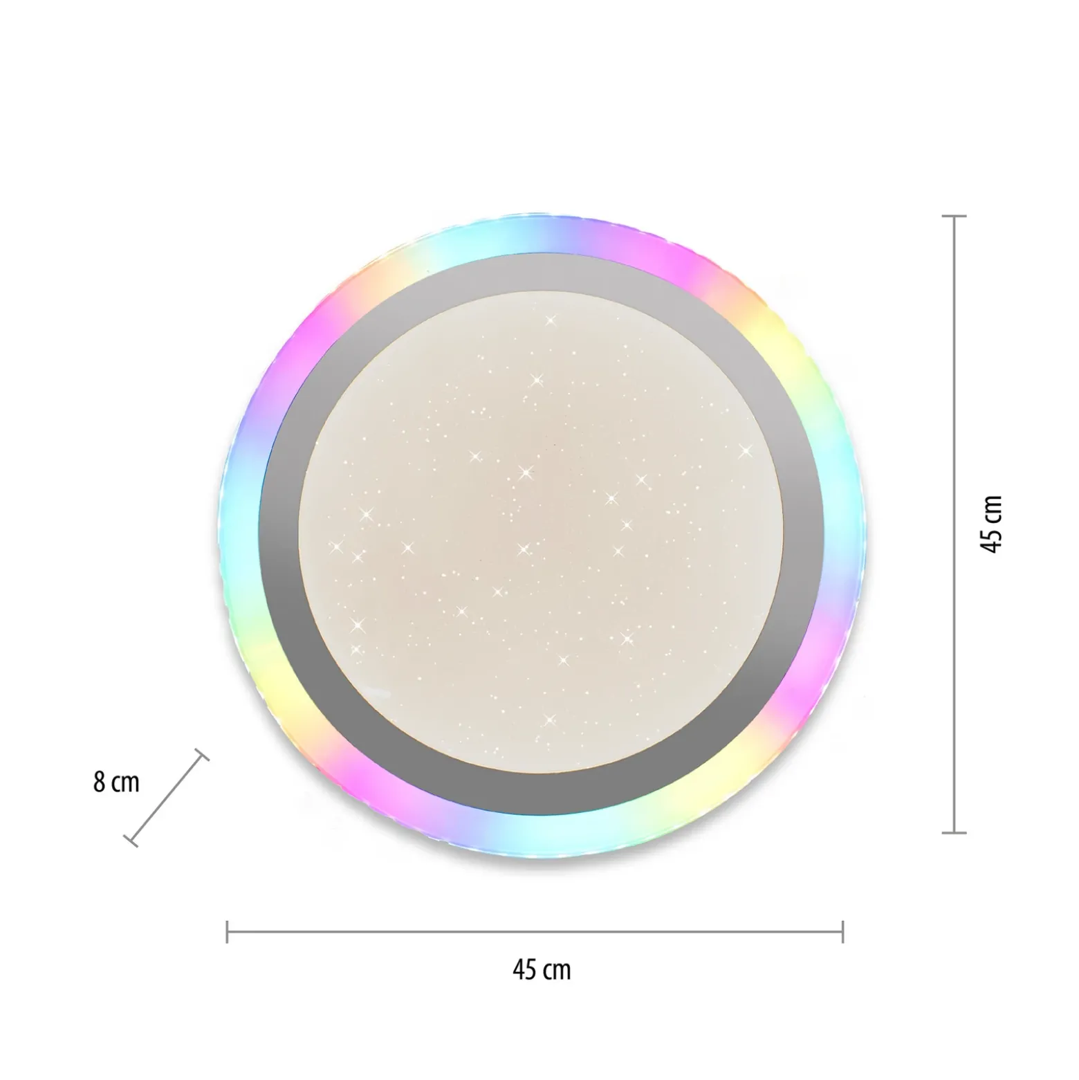 Plafón LED Cyba Stars CCT RGB-Luz lateral