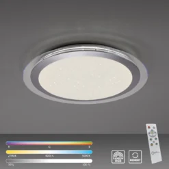 Plafón LED Cyba Stars CCT RGB-Luz lateral