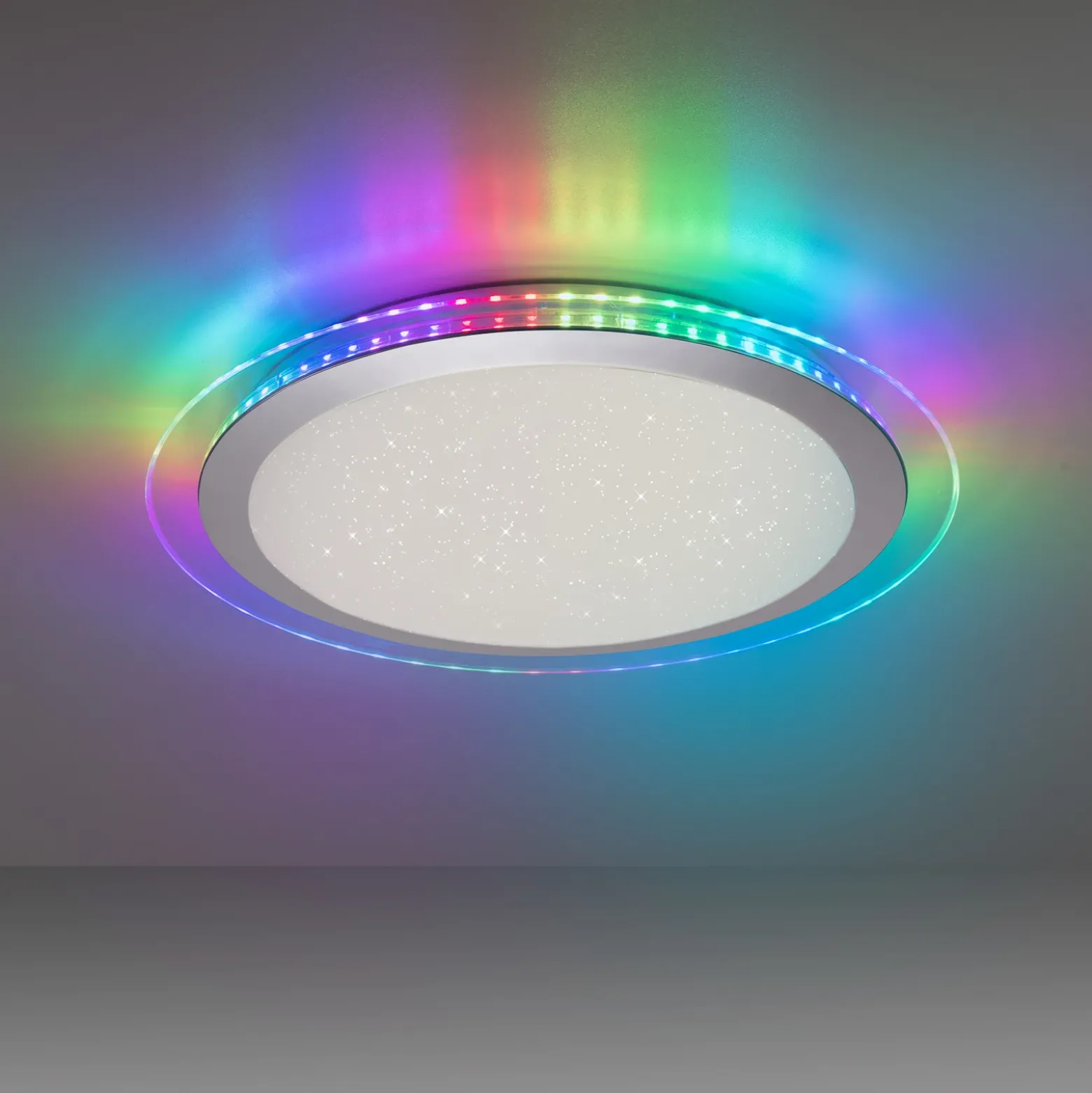 Plafón LED Cyba Stars CCT RGB-Luz lateral