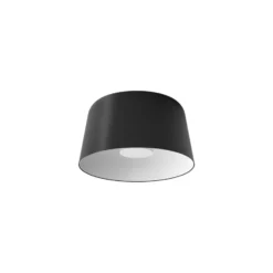 plafón LED Delfi_S, negro, Ø 35 cm, metal