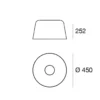 plafón LED Delfi_S, negro, Ø 45 cm, metal
