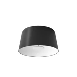 plafón LED Delfi_S, negro, Ø 45 cm, metal