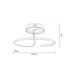 Plafón LED Delta, metal, negro, 4000 K